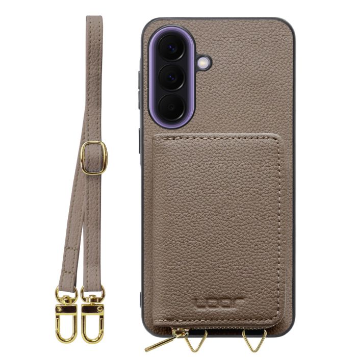 [ LOOF LUXURY-SHELL POUCH ] Galaxy A57 5G SC-54G SCG39 SM-A576Z SM-A576C ケース ショルダー スマホショルダー 背面 収納 ポーチ付き カバー スマホケース ストラップ 本革 [ Galaxy A57 5G ]