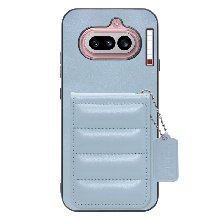 [ LOOF SWEET-SHELL CARD ] Nothing Phone (4a) A069 スマホケース キルティング加工のカードケース付き マグネット内蔵 カード収納 本革 レザータグ＆チェーン付き パステルカラー [ Nothing Phone (4a) ]