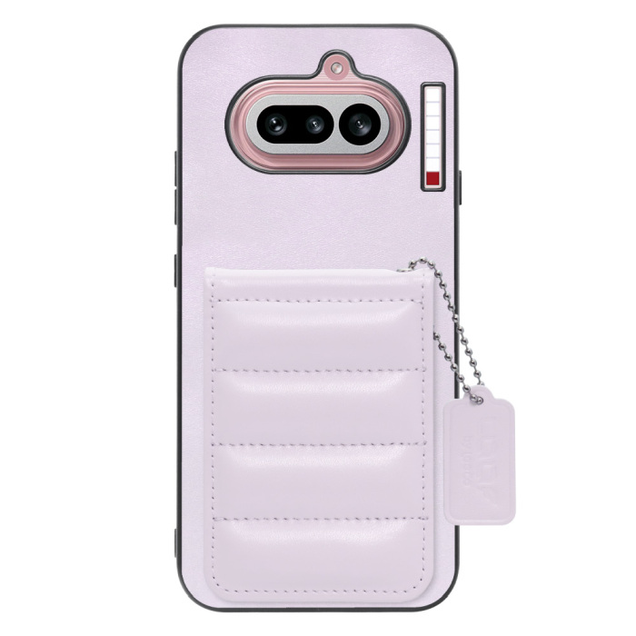 [ LOOF SWEET-SHELL CARD ] Nothing Phone (4a) A069 スマホケース キルティング加工のカードケース付き マグネット内蔵 カード収納 本革 レザータグ＆チェーン付き パステルカラー [ Nothing Phone (4a) ]
