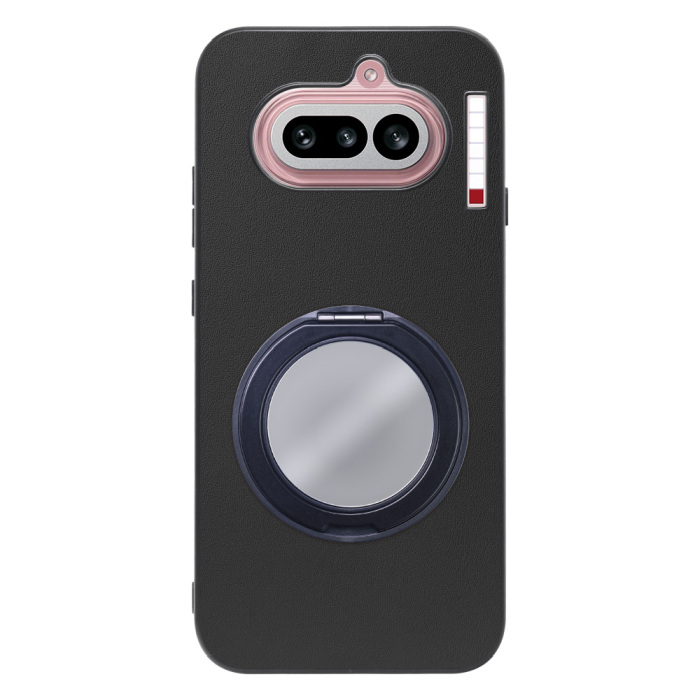[ LOOF RING-SHELL (ミラー Ver.) ] Nothing Phone (4a) A069 スマホケース 背面 ケース カバー ミラー付きスマホリング スタンド 本革 レザー 落下防止  [ Nothing Phone (4a) ]