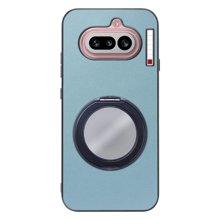 [ LOOF RING-SHELL (ミラー Ver.) ] Nothing Phone (4a) A069 スマホケース 背面 ケース カバー ミラー付きスマホリング スタンド 本革 レザー 落下防止  [ Nothing Phone (4a) ]