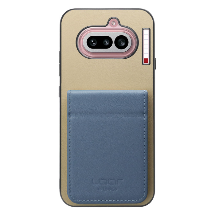 [ LOOF BASIC-SHELL SLIM CARD 2カード ] Nothing Phone (4a) A069 ケース 背面 カード収納 カード入れ カードポケット カバー スマホケース 薄型 大容量 本革 [ Nothing Phone (4a) ]