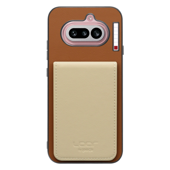[ LOOF BASIC-SHELL SLIM CARD 4カード ] Nothing Phone (4a) A069 ケース 背面 カード収納 カード入れ カードポケット カバー スマホケース 薄型 大容量 本革 [ Nothing Phone (4a) ]