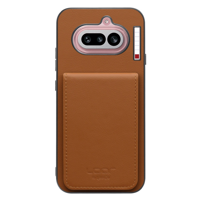 [ LOOF BASIC-SHELL SLIM CARD 4カード ] Nothing Phone (4a) A069 ケース 背面 カード収納 カード入れ カードポケット カバー スマホケース 薄型 大容量 本革 [ Nothing Phone (4a) ]