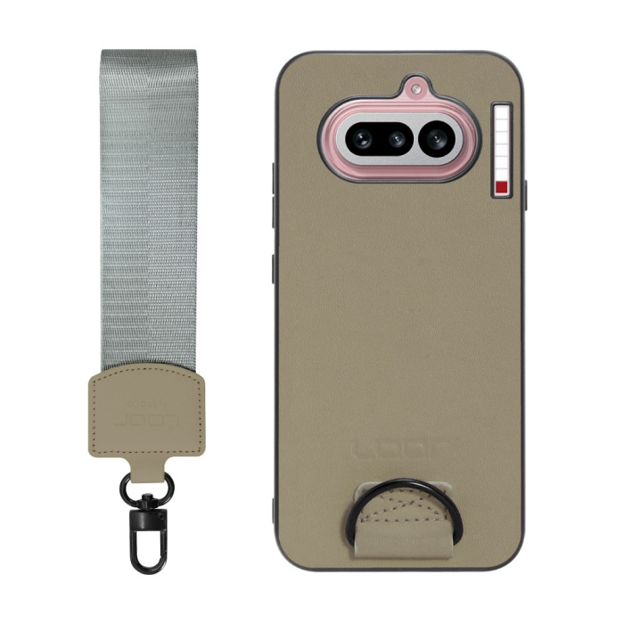 [ LOOF STRAP-SHELL (ショートVer.) ] Nothing Phone (4a) A069 スマホケース 背面 ケース カバー ハードケース ハンドストラップ  本革 [ Nothing Phone (4a) ]