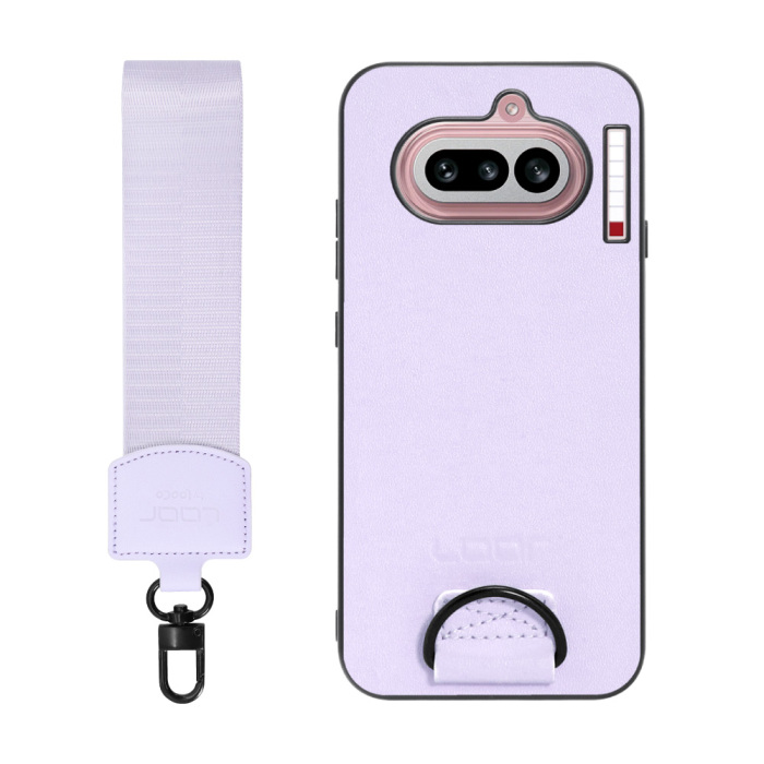 [ LOOF STRAP-SHELL (ショートVer.) ] Nothing Phone (4a) A069 スマホケース 背面 ケース カバー ハードケース ハンドストラップ  本革 [ Nothing Phone (4a) ]
