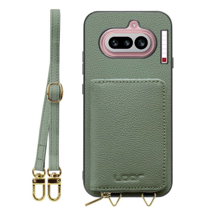 [ LOOF LUXURY-SHELL POUCH ] Nothing Phone (4a) A069 ケース ショルダー スマホショルダー 背面 収納 ポーチ付き カバー スマホケース ストラップ 本革 [ Nothing Phone (4a) ]