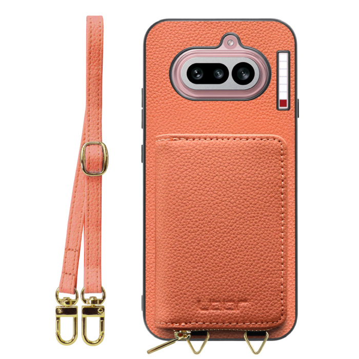 [ LOOF LUXURY-SHELL POUCH ] Nothing Phone (4a) A069 ケース ショルダー スマホショルダー 背面 収納 ポーチ付き カバー スマホケース ストラップ 本革 [ Nothing Phone (4a) ]