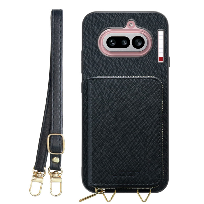 [ LOOF CASUAL-SHELL POUCH ] Nothing Phone (4a) A069 ケース ショルダー スマホショルダー 背面 収納 ポーチ付き カバー スマホケース ストラップ レザー [ Nothing Phone (4a) ]
