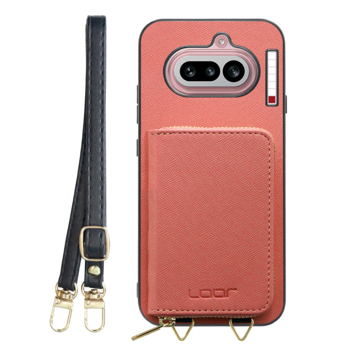[ LOOF CASUAL-SHELL POUCH ] Nothing Phone (4a) A069 ケース ショルダー スマホショルダー 背面 収納 ポーチ付き カバー スマホケース ストラップ レザー [ Nothing Phone (4a) ]