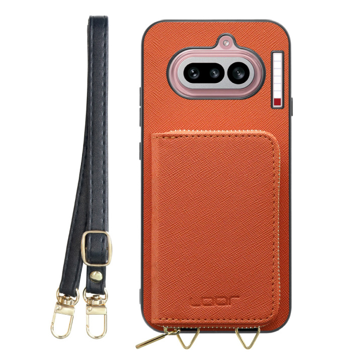 [ LOOF CASUAL-SHELL POUCH ] Nothing Phone (4a) A069 ケース ショルダー スマホショルダー 背面 収納 ポーチ付き カバー スマホケース ストラップ レザー [ Nothing Phone (4a) ]