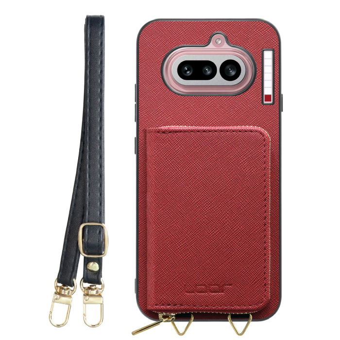 [ LOOF CASUAL-SHELL POUCH ] Nothing Phone (4a) A069 ケース ショルダー スマホショルダー 背面 収納 ポーチ付き カバー スマホケース ストラップ レザー [ Nothing Phone (4a) ]