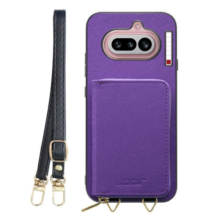 [ LOOF CASUAL-SHELL POUCH ] Nothing Phone (4a) A069 ケース ショルダー スマホショルダー 背面 収納 ポーチ付き カバー スマホケース ストラップ レザー [ Nothing Phone (4a) ]