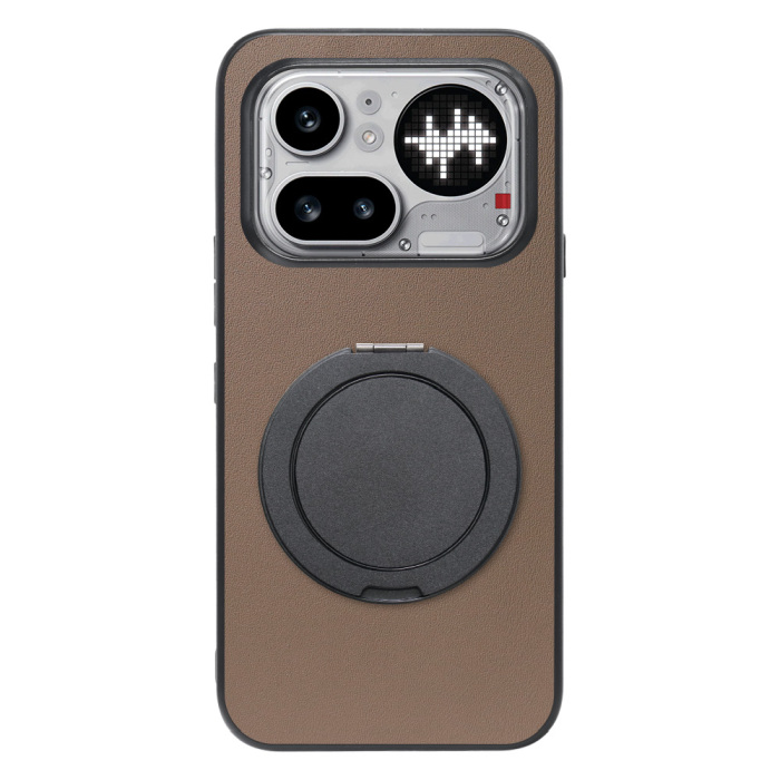 [ LOOF RING-SHELL (シンプル Ver.) ] Nothing Phone (4a) Pro A069P スマホケース 背面 ケース カバー ハードケース スマホリング リング付き 本革 ストラップホール [ Nothing Phone (4a) Pro ]