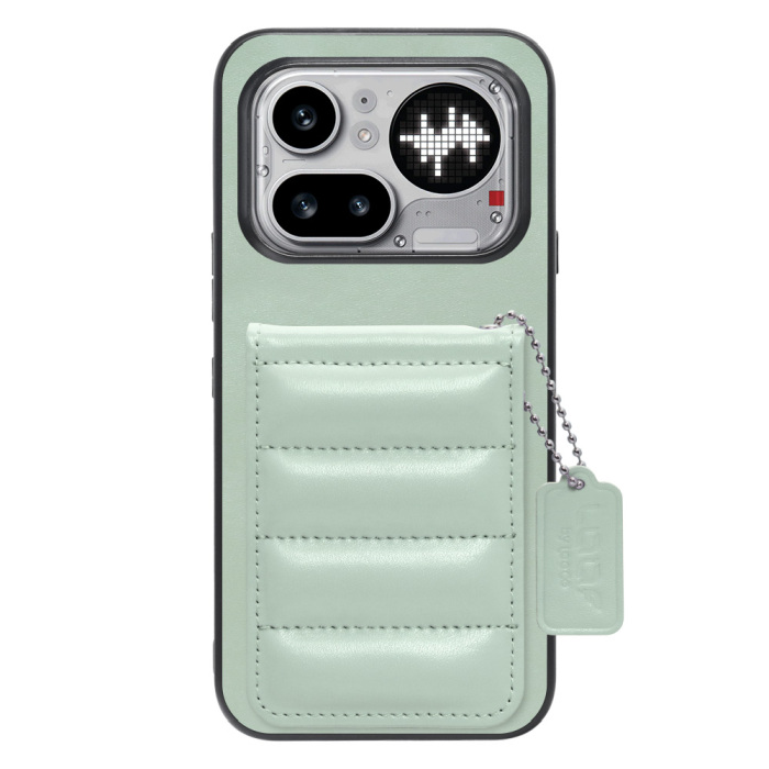 [ LOOF SWEET-SHELL CARD ] Nothing Phone (4a) Pro A069P スマホケース キルティング加工のカードケース付き マグネット内蔵 カード収納 本革 レザータグ＆チェーン付き パステルカラー [ Nothing Phone (4a) Pro ]