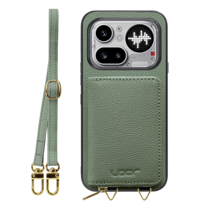 [ LOOF LUXURY-SHELL POUCH ] Nothing Phone (4a) Pro A069P ケース ショルダー スマホショルダー 背面 収納 ポーチ付き カバー スマホケース ストラップ 本革 [ Nothing Phone (4a) Pro ]