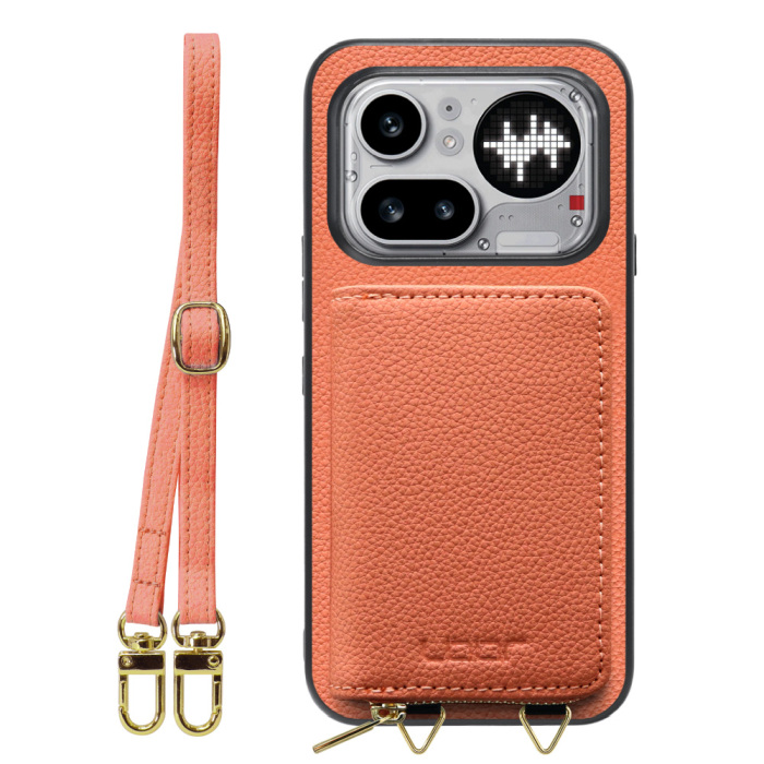 [ LOOF LUXURY-SHELL POUCH ] Nothing Phone (4a) Pro A069P ケース ショルダー スマホショルダー 背面 収納 ポーチ付き カバー スマホケース ストラップ 本革 [ Nothing Phone (4a) Pro ]