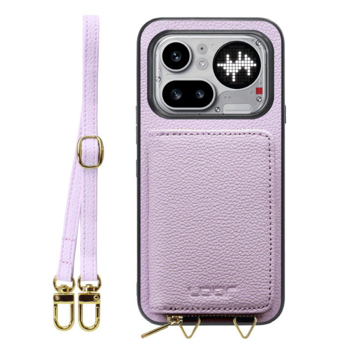 [ LOOF LUXURY-SHELL POUCH ] Nothing Phone (4a) Pro A069P ケース ショルダー スマホショルダー 背面 収納 ポーチ付き カバー スマホケース ストラップ 本革 [ Nothing Phone (4a) Pro ]
