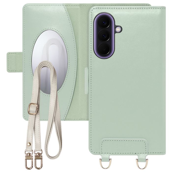 [ LOOF SWEET MIRROR ] Galaxy A57 5G SC-54G SCG39 SM-A576Z SM-A576C スマホケース  ショルダー付き手帳型スマホケース ミラー付き カードポケット 本革 [ Galaxy A57 5G ]