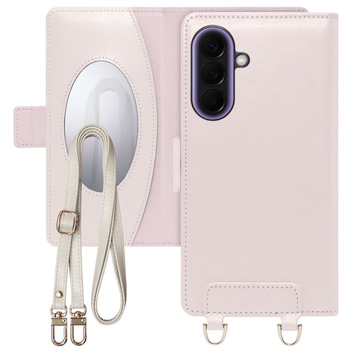 [ LOOF SWEET MIRROR ] Galaxy A57 5G SC-54G SCG39 SM-A576Z SM-A576C スマホケース  ショルダー付き手帳型スマホケース ミラー付き カードポケット 本革 [ Galaxy A57 5G ]