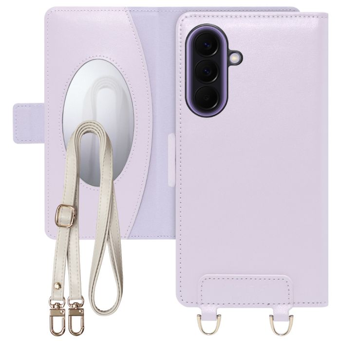 [ LOOF SWEET MIRROR ] Galaxy A57 5G SC-54G SCG39 SM-A576Z SM-A576C スマホケース  ショルダー付き手帳型スマホケース ミラー付き カードポケット 本革 [ Galaxy A57 5G ]