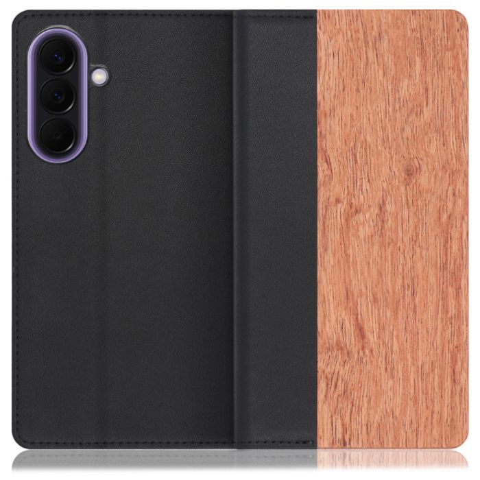 [ LOOF NATURE ] Galaxy A57 5G SC-54G SCG39 SM-A576Z SM-A576C スマホケース ケース カバー 手帳型ケース カード収納 マグネット付き 天然木 本革 ベルトなし [ Galaxy A57 5G ]