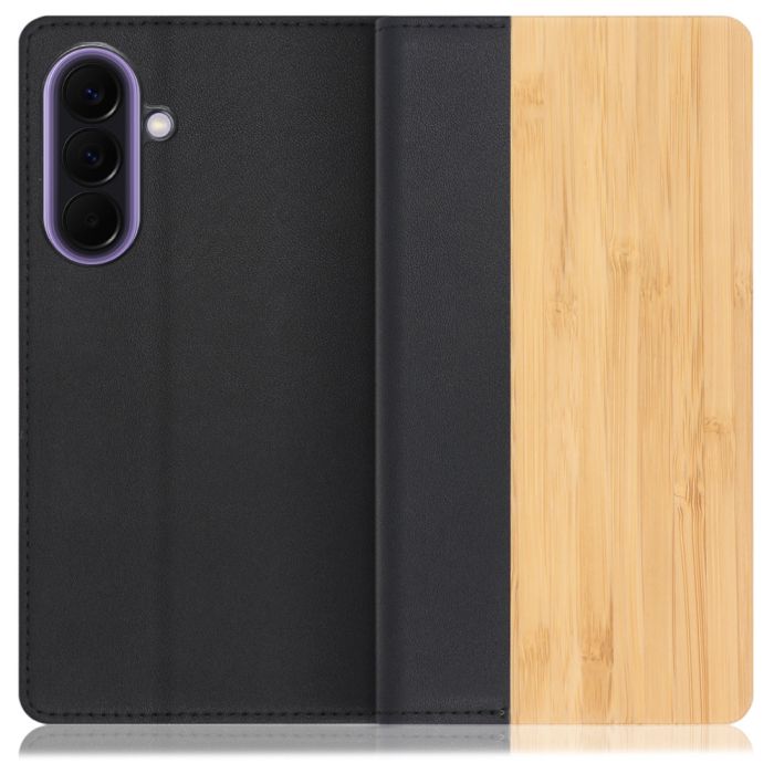 [ LOOF NATURE ] Galaxy A57 5G SC-54G SCG39 SM-A576Z SM-A576C スマホケース ケース カバー 手帳型ケース カード収納 マグネット付き 天然木 本革 ベルトなし [ Galaxy A57 5G ]