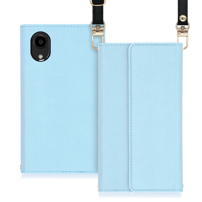 [ LOOF STRAP ] DIGNO SX5 KC-S306 スマホケース ケース カバー ショルダー スマホショルダー ストラップ 肩掛け 首掛け 手帳型ケース カード収納 マグネット付き [ DIGNO SX5 ]