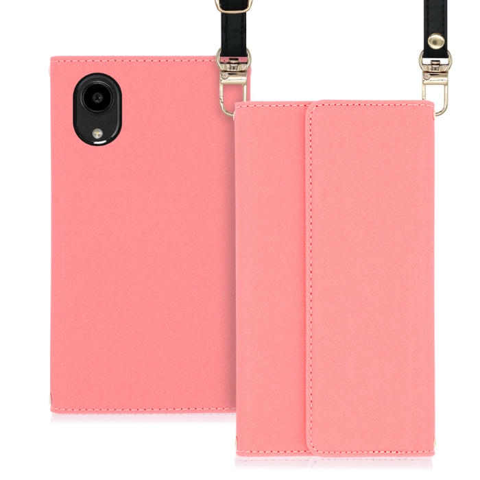 [ LOOF STRAP ] DIGNO SX5 KC-S306 スマホケース ケース カバー ショルダー スマホショルダー ストラップ 肩掛け 首掛け 手帳型ケース カード収納 マグネット付き [ DIGNO SX5 ]