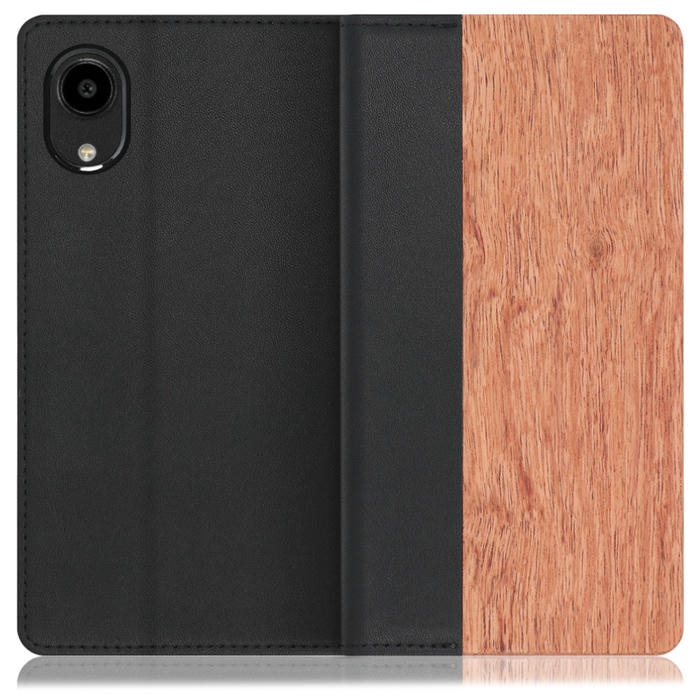[ LOOF NATURE ] DIGNO SX5 KC-S306 スマホケース ケース カバー 手帳型ケース カード収納 マグネット付き 天然木 本革 ベルトなし [ DIGNO SX5 ]