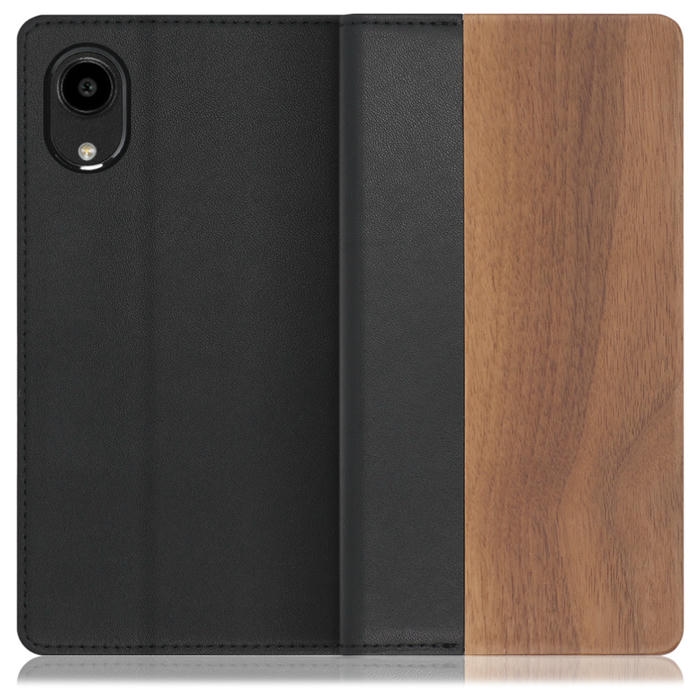 [ LOOF NATURE ] DIGNO SX5 KC-S306 スマホケース ケース カバー 手帳型ケース カード収納 マグネット付き 天然木 本革 ベルトなし [ DIGNO SX5 ]
