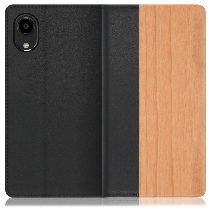 [ LOOF NATURE ] DIGNO SX5 KC-S306 スマホケース ケース カバー 手帳型ケース カード収納 マグネット付き 天然木 本革 ベルトなし [ DIGNO SX5 ]