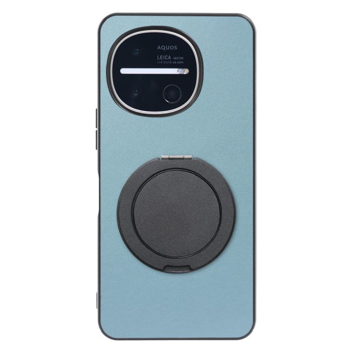 [ LOOF RING-SHELL (シンプル Ver.) ] AQUOS R11 SH-51G SH-M35 スマホケース 背面 ケース カバー ハードケース スマホリング リング付き 本革 ストラップホール [ AQUOS R11 ]