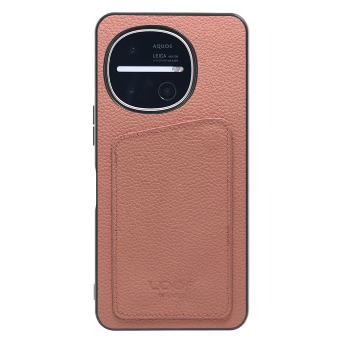 [ LOOF INVISIBLE CARD CASE-SHELL ] AQUOS R11 SH-51G SH-M35 スマホケース 背面 ケース カバー 本革 見えない収納 カード 見えない 落ちない マグネット [ AQUOS R11 ]