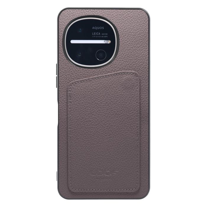 [ LOOF INVISIBLE CARD CASE-SHELL ] AQUOS R11 SH-51G SH-M35 スマホケース 背面 ケース カバー 本革 見えない収納 カード 見えない 落ちない マグネット [ AQUOS R11 ]