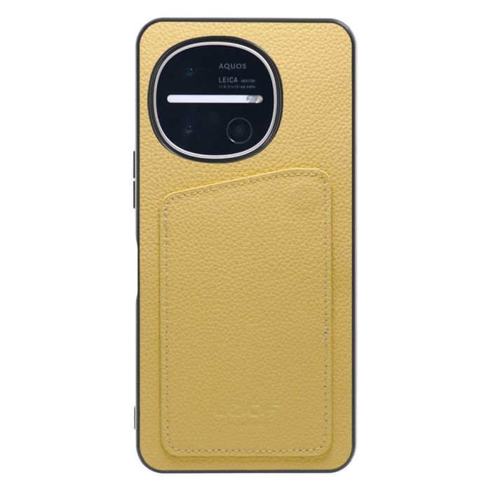 [ LOOF INVISIBLE CARD CASE-SHELL ] AQUOS R11 SH-51G SH-M35 スマホケース 背面 ケース カバー 本革 見えない収納 カード 見えない 落ちない マグネット [ AQUOS R11 ]