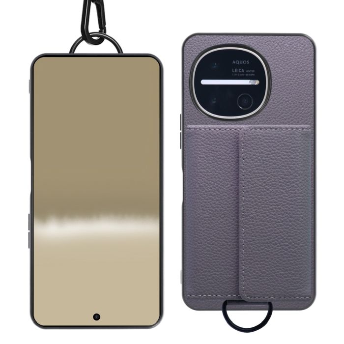 [ LOOF WALLET-SHELL ] AQUOS R11 SH-51G SH-M35  ケース カバー スマホケース ショルダー スマホショルダー 本革 背面収納 財布 カード入れ [ AQUOS R11 ]