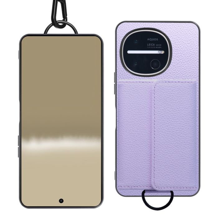 [ LOOF WALLET-SHELL ] AQUOS R11 SH-51G SH-M35  ケース カバー スマホケース ショルダー スマホショルダー 本革 背面収納 財布 カード入れ [ AQUOS R11 ]