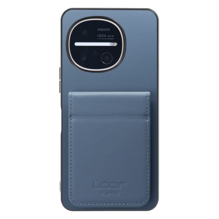 [ LOOF BASIC-SHELL SLIM CARD 2カード ] AQUOS R11 SH-51G SH-M35 ケース 背面 カード収納 カード入れ カードポケット カバー スマホケース 薄型 大容量 本革 [ AQUOS R11 ]