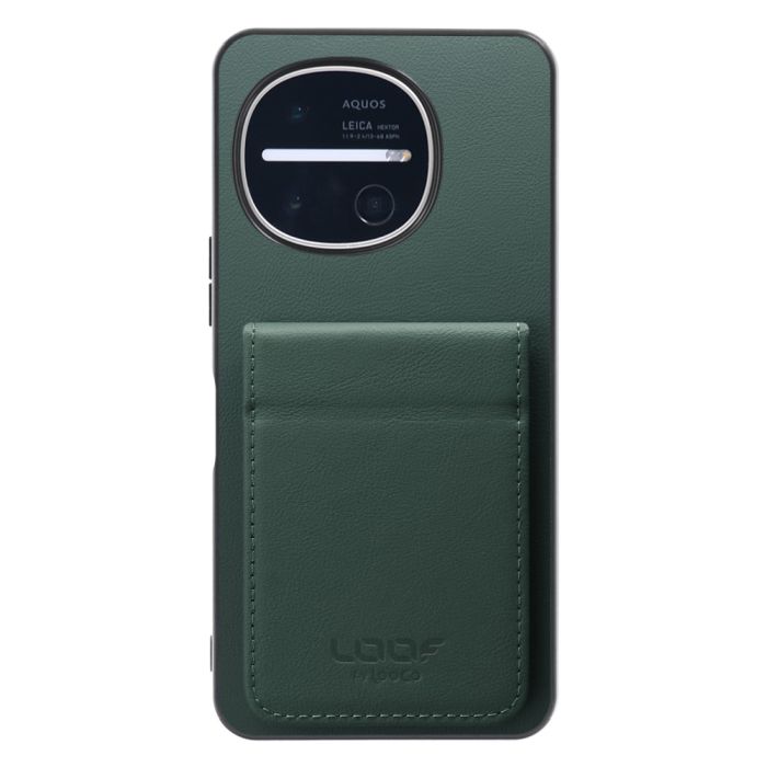 [ LOOF FOLD ] AQUOS R11 SH-51G SH-M35 ケース 背面 カード収納 カード入れ カードポケット カバー スマホケース 薄型 大容量 本革 [ AQUOS R11 ]