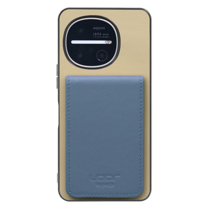 [ LOOF BASIC-SHELL SLIM CARD 4カード ] AQUOS R11 SH-51G SH-M35 ケース 背面 カード収納 カード入れ カードポケット カバー スマホケース 薄型 大容量 本革 [ AQUOS R11 ]