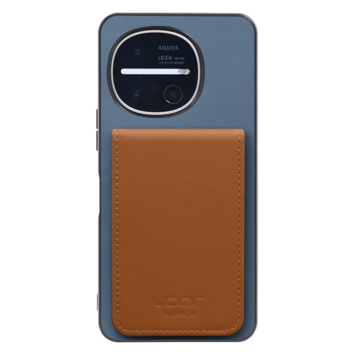 [ LOOF BASIC-SHELL SLIM CARD 4カード ] AQUOS R11 SH-51G SH-M35 ケース 背面 カード収納 カード入れ カードポケット カバー スマホケース 薄型 大容量 本革 [ AQUOS R11 ]