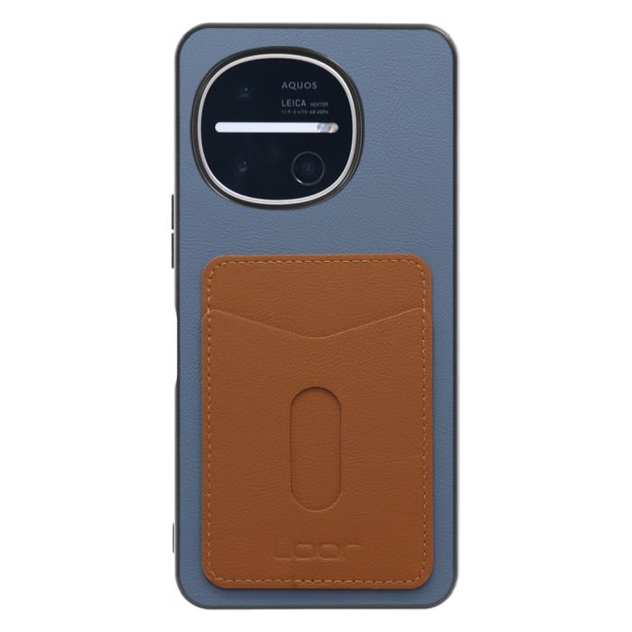 [ LOOF PASS-SHELL (LEATHER Ver.) スライド ] AQUOS R11 SH-51G SH-M35 スマホケース 背面 ケース カバー ハードケース カード収納 カードホルダー ストラップホール [ AQUOS R11 ]