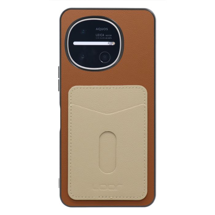 [ LOOF PASS-SHELL (LEATHER Ver.) スライド ] AQUOS R11 SH-51G SH-M35 スマホケース 背面 ケース カバー ハードケース カード収納 カードホルダー ストラップホール [ AQUOS R11 ]