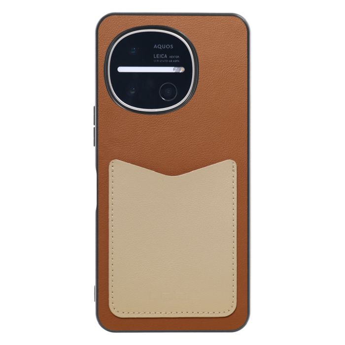 [ LOOF PASS-SHELL (LEATHER Ver.) ] AQUOS R11 SH-51G SH-M35 スマホケース 背面 ケース カバー ハードケース カード収納 カードホルダー ストラップホール [ AQUOS R11 ]