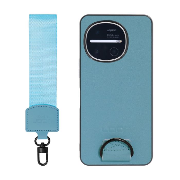 [ LOOF STRAP-SHELL (ショートVer.) ] AQUOS R11 SH-51G SH-M35 スマホケース 背面 ケース カバー ハードケース ハンドストラップ  本革 [ AQUOS R11 ]