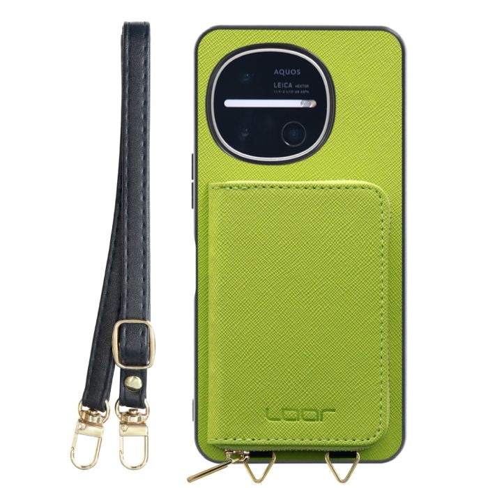[ LOOF CASUAL-SHELL POUCH ] AQUOS R11 SH-51G SH-M35 ケース ショルダー スマホショルダー 背面 収納 ポーチ付き カバー スマホケース ストラップ レザー [ AQUOS R11 ]