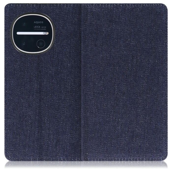 [ LOOF DENIM ] AQUOS R11 SH-51G SH-M35 スマホケース ケース カバー 手帳型ケース カード収納 マグネット付き デニム ベルトなし [ AQUOS R11 ]