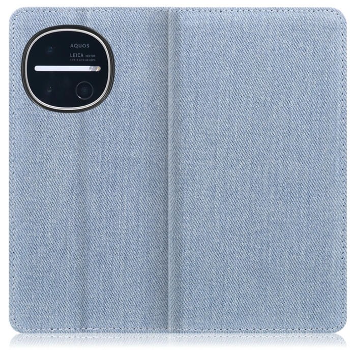 [ LOOF DENIM ] AQUOS R11 SH-51G SH-M35 スマホケース ケース カバー 手帳型ケース カード収納 マグネット付き デニム ベルトなし [ AQUOS R11 ]