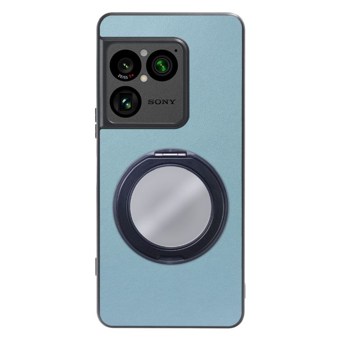 [ LOOF RING-SHELL (ミラー Ver.) ] Xperia 1 VIII XQ-GE44 SO-51G スマホケース 背面 ケース カバー ミラー付きスマホリング スタンド 本革 レザー 落下防止  [ Xperia 1 VIII ]